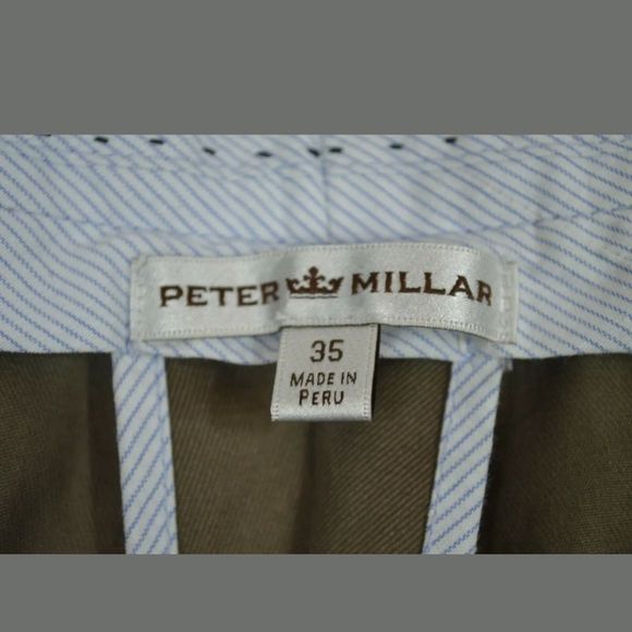 PETER MILLAR MF16B84 EXPRESSO SLACKS SIZE 35/35 NWT - Picture 5 of 7